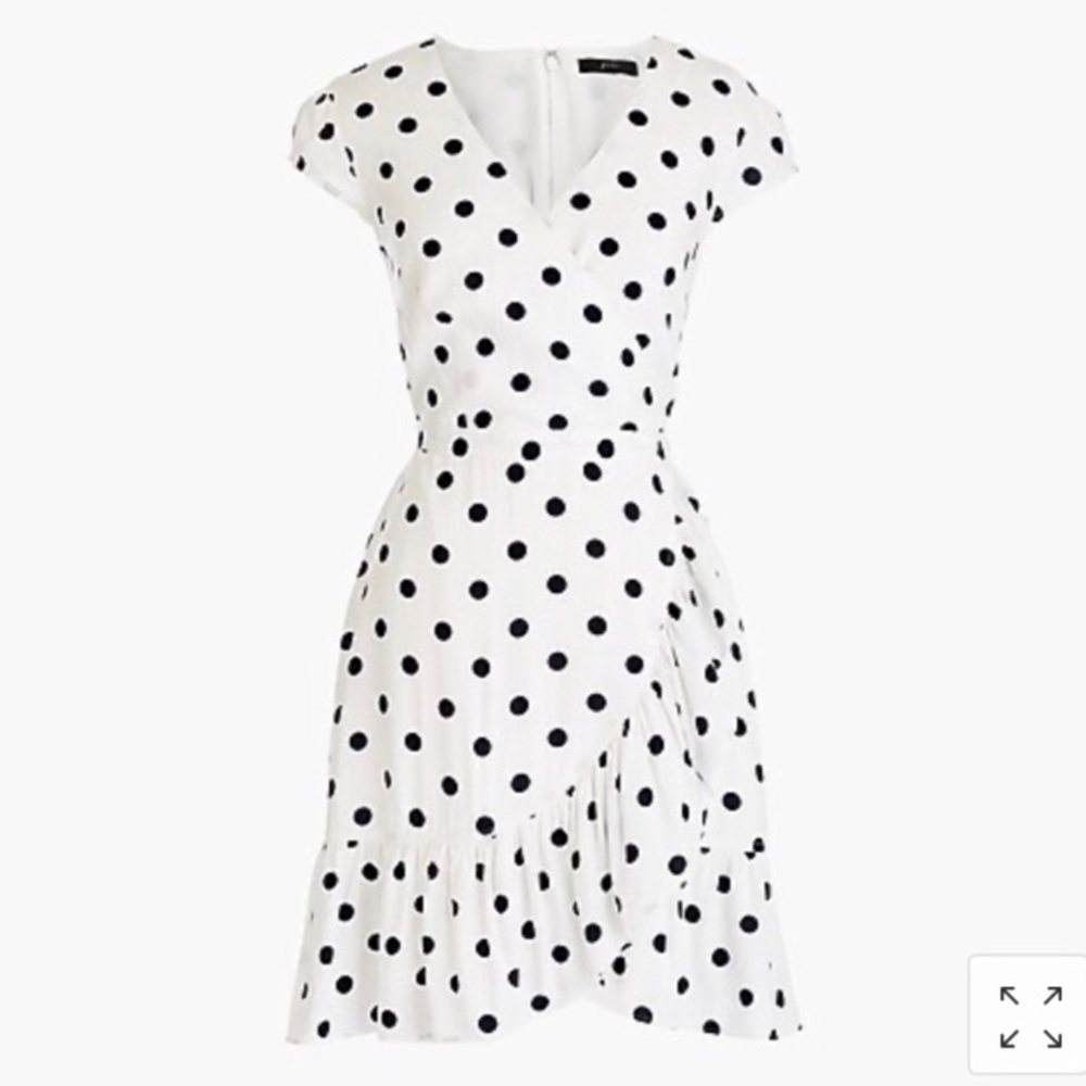 J.Crew Polka Dot Ruffle Dress, 0